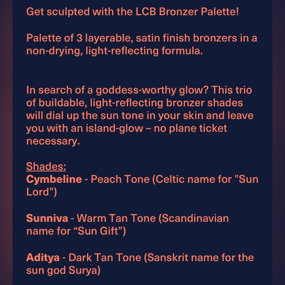 Lovecraft Beauty Bronzer Palette with shades Cymbeline, Sunniva, Aditya - Picture 8 of 16